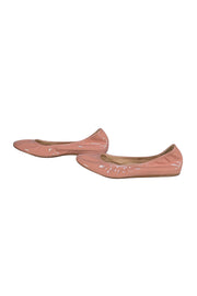 Lanvin - Pink Patent Leather Slip On Flats Sz 12 - Current Boutique