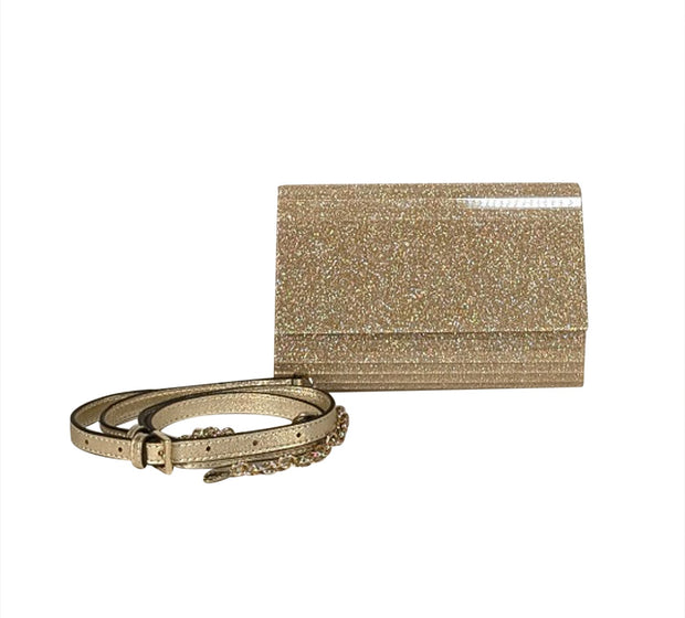 Diane von Furstenberg - Gold "Twilight" Glitter Clutch
