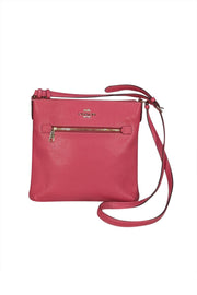 Coach - Pink Saffiano Leather Crossbody Bag - Current Boutique