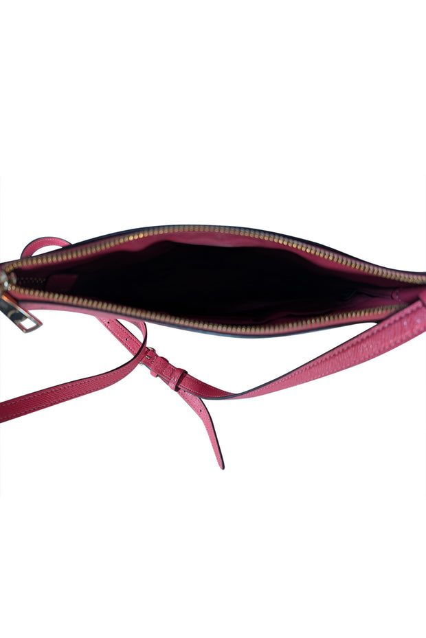 Coach - Pink Saffiano Leather Crossbody Bag - Current Boutique