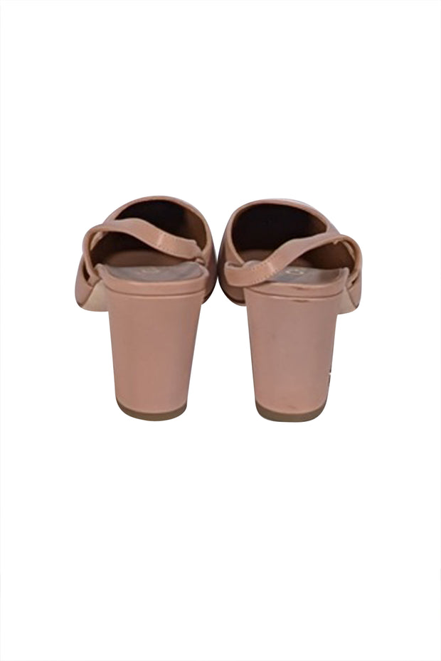 Chanel - Beige Two Tone Leather Sling Back Low Pumps Sz 11 - Current Boutique
