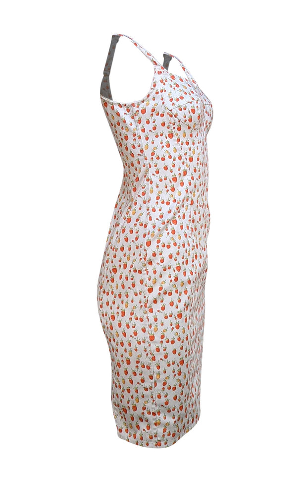 Rosamosario - White & Red Print Mini "Strawberry Fields" Dress Sz XS