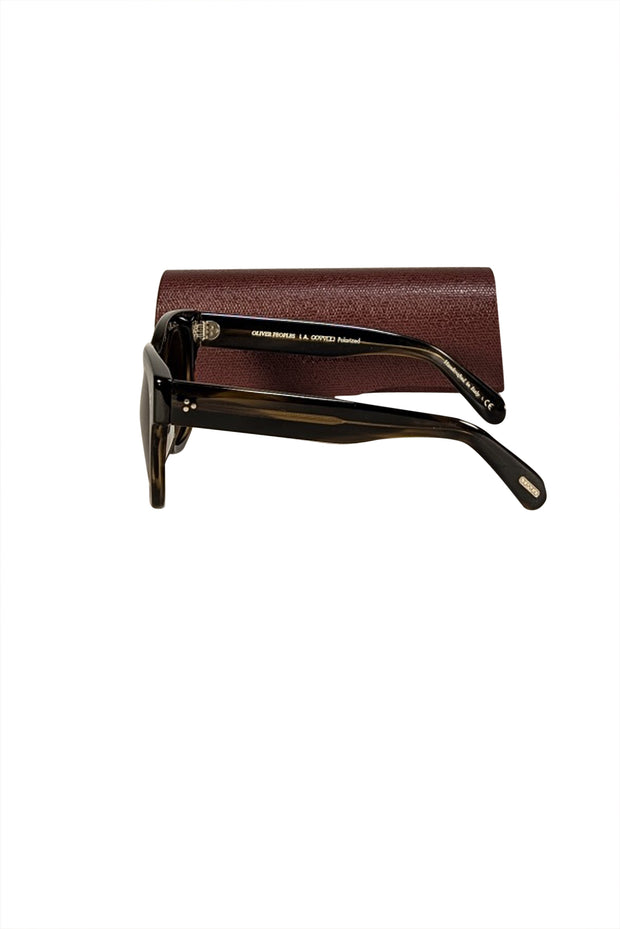 Oliver Peoples - Brown Square Polarized "Melery" Sunglasses