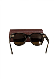 Oliver Peoples - Brown Square Polarized "Melery" Sunglasses