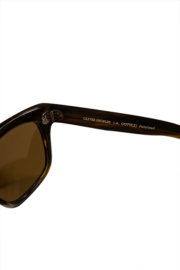 Oliver Peoples - Brown Square Polarized "Melery" Sunglasses