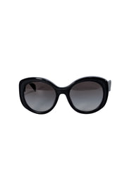 Prada - Black Large Round Sunglasses - Current Boutique