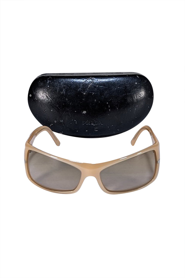 Prada - Beige Square Sunglasses