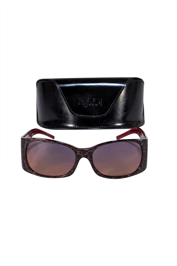Fendi - Brown Leopard Print Sunglasses