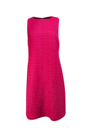 Alice & Olivia - Hot Pink Tweed Sleeveless Dress Sz 12 - Current Boutique