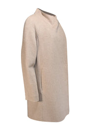 Vince - Beige Wool Blend Jacket w/ Knit Back Sz M - Current Boutique