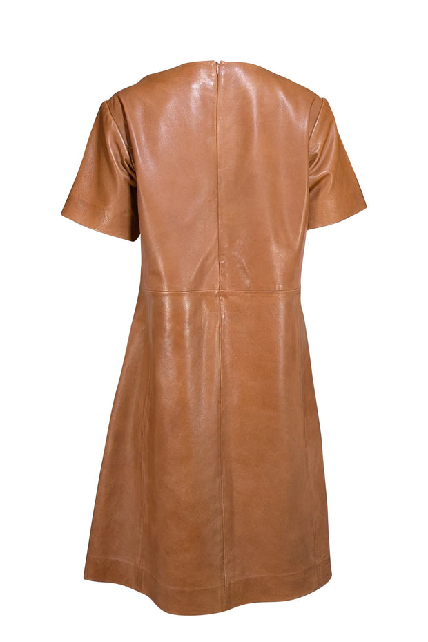 Bod & Christensen - Tan Leather "Fammy" Dress Sz 12 - Current Boutique