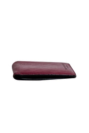 Burberry - Metallic Pink Leather Bi-Fold Wallet - Current Boutique