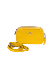 Coach - Yellow Pebbled Leather Mini Crossbody Bag - Current Boutique