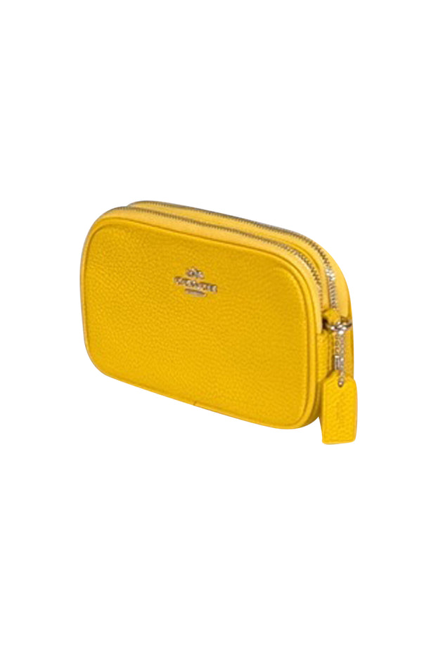 Coach - Yellow Pebbled Leather Mini Crossbody Bag - Current Boutique