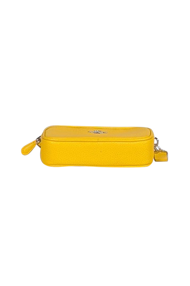 Coach - Yellow Pebbled Leather Mini Crossbody Bag - Current Boutique