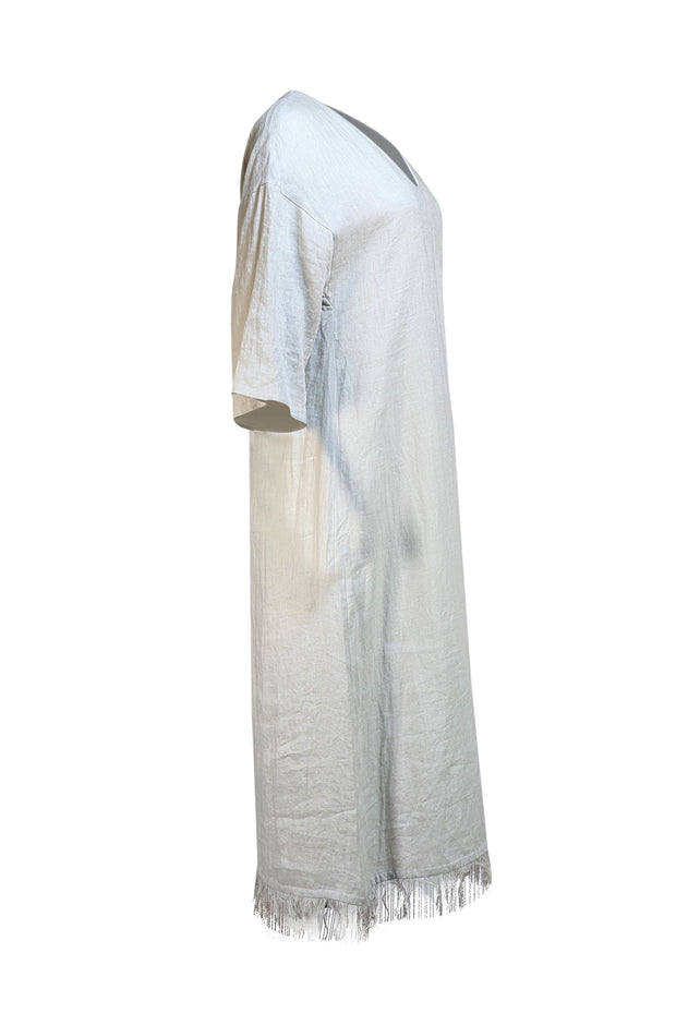 Fabiana Filippi - Mint Green Linen Tunic Dress Sz XXS - Current Boutique