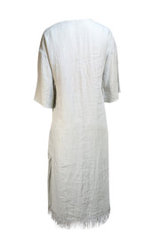 Fabiana Filippi - Mint Green Linen Tunic Dress Sz XXS - Current Boutique