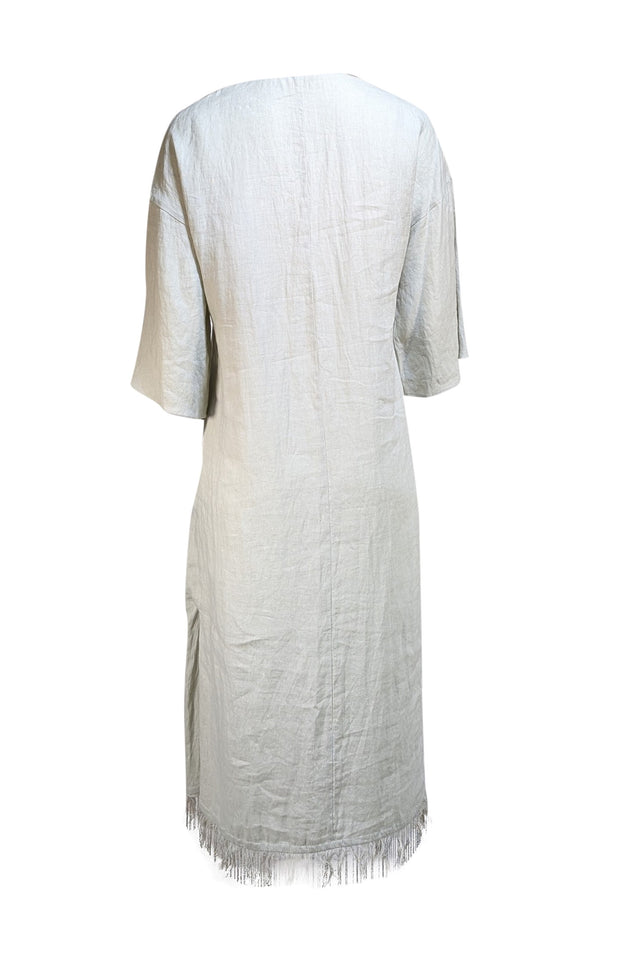 Fabiana Filippi - Mint Green Linen Tunic Dress Sz XXS - Current Boutique