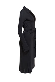 Diane von Furstenberg - Black Long Sleeve Wrap Dress Sz 8 - Current Boutique