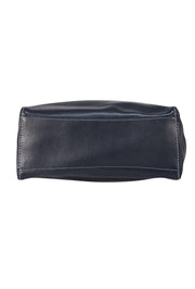 Coach - Navy Leather "Derby" Logo Front Tote - Current Boutique