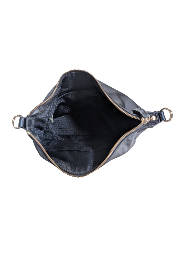 Kate Spade - Black Nylon Floral Strap Crossbody Bag - Current Boutique