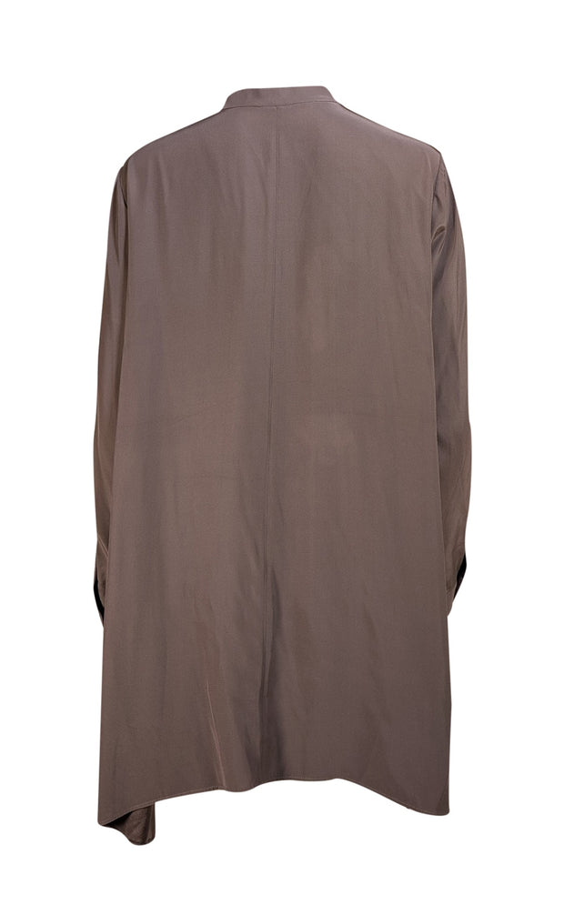 Lafayette 148 - Ashy Brown Silk Tunic Top Sz XL - Current Boutique