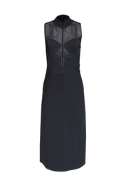 Herve Leger - Black Bandage Knit Sleeveless Midi Dress Sz XL - Current Boutique