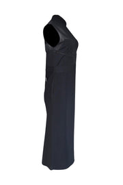 Herve Leger - Black Bandage Knit Sleeveless Midi Dress Sz XL - Current Boutique