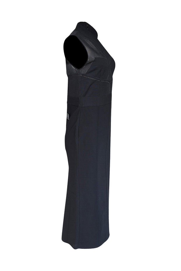 Herve Leger - Black Bandage Knit Sleeveless Midi Dress Sz XL - Current Boutique