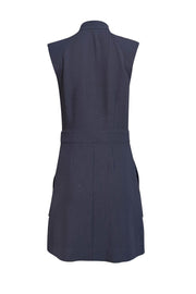 Veronica Beard - Dark Navy Front Button A-Line Mini Dress Sz 6 - Current Boutique