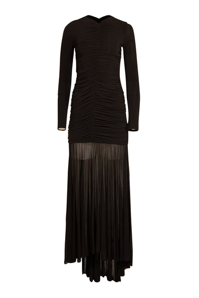 A.L.C. - Black Ruched Maxi Formal Dress Sz S