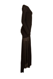 A.L.C. - Black Ruched Maxi Formal Dress Sz S