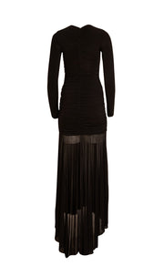 A.L.C. - Black Ruched Maxi Formal Dress Sz S