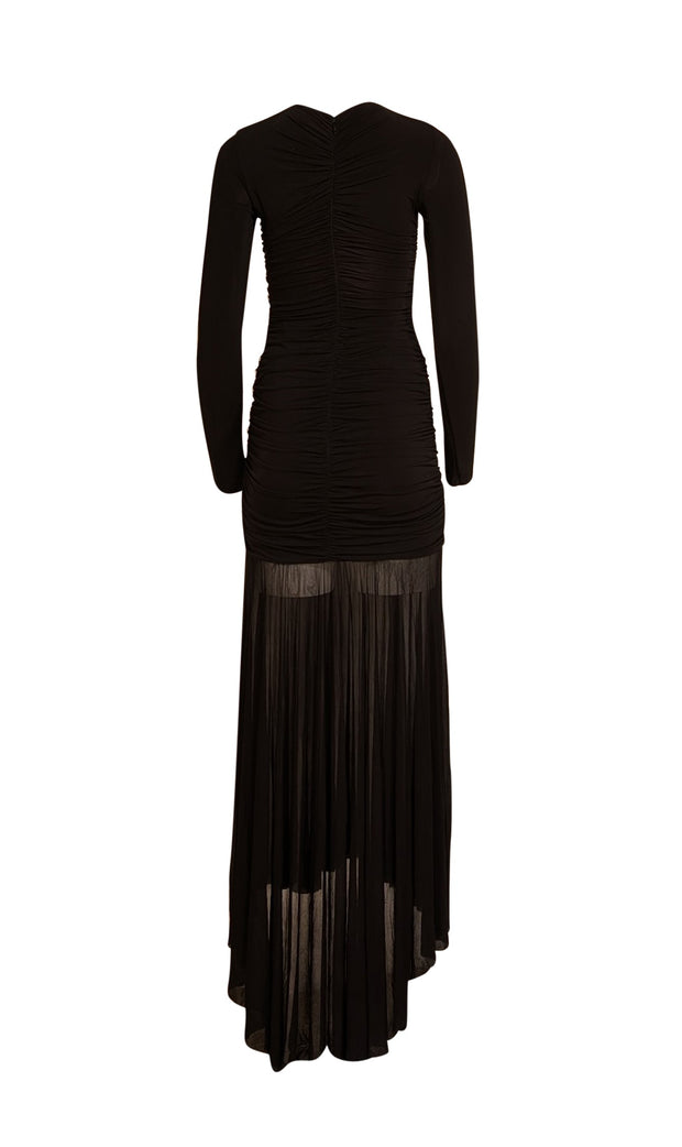 A.L.C. - Black Ruched Maxi Formal Dress Sz S