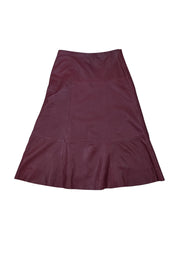 ATM - Maroon Leather A Line Skirt Sz 6