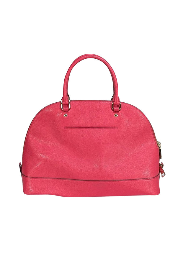 Coach - Dark Fuchsia Leather Satchel Bag - Current Boutique