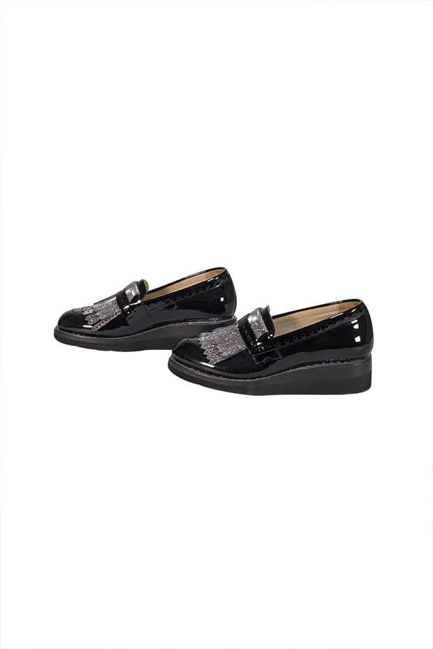 Angela Scott - Black & Metallic Mr. Pennywise Loafers Sz 7 - Current Boutique