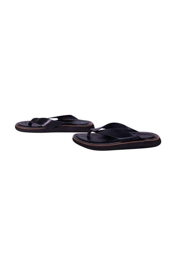 Rag & Bone - Black Leather Upper Thong Sandals Sz 8.5
