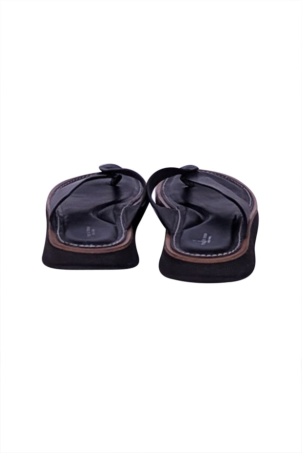 Rag & Bone - Black Leather Upper Thong Sandals Sz 8.5