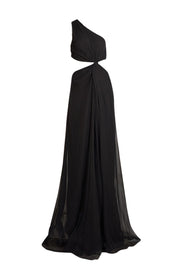 Cinq a Sept - Black One Shoulder Cutout "Goldie" Dress Sz 8
