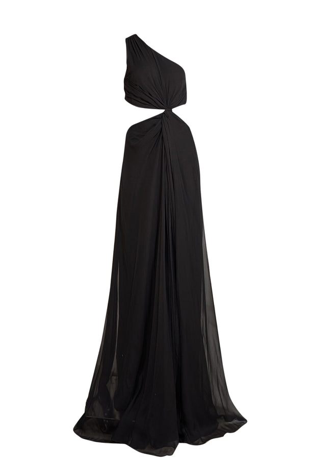 Cinq a Sept - Black One Shoulder Cutout "Goldie" Dress Sz 8