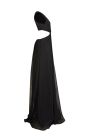 Cinq a Sept - Black One Shoulder Cutout "Goldie" Dress Sz 8