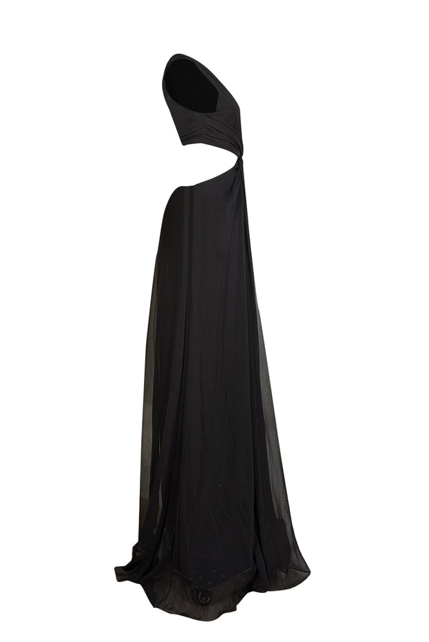 Cinq a Sept - Black One Shoulder Cutout "Goldie" Dress Sz 8