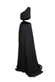 Cinq a Sept - Black One Shoulder Cutout "Goldie" Dress Sz 8
