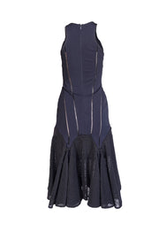 Jonathan Simkhai - Navy Sleeveless Fit & Flare Midi Dress Sz 4 - Current Boutique