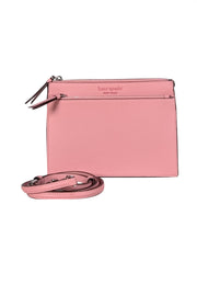 Kate Spade - Pink Saffiano Leather Crossbody Bag - Current Boutique