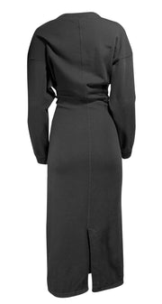 Isabel Marant Etoile - Black Sweatshirt Midi "Meg" Dress Sz 2 - Current Boutique