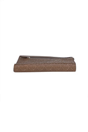 Ferragamo - Dark Olive Gancini Embossed Leather Zip Pouch