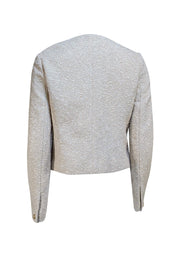 Rag & Bone - Beige & Gold Knit Crop Lady Jacket Sz 4 - Current Boutique