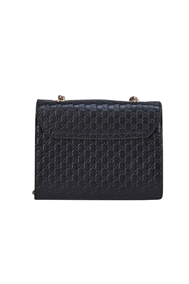 Gucci - Black Leather Microguccissima Emily Mini Crossbody Bag